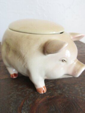 Vintage Otagiri Ceramic Pig Sugar Bowl and Lid